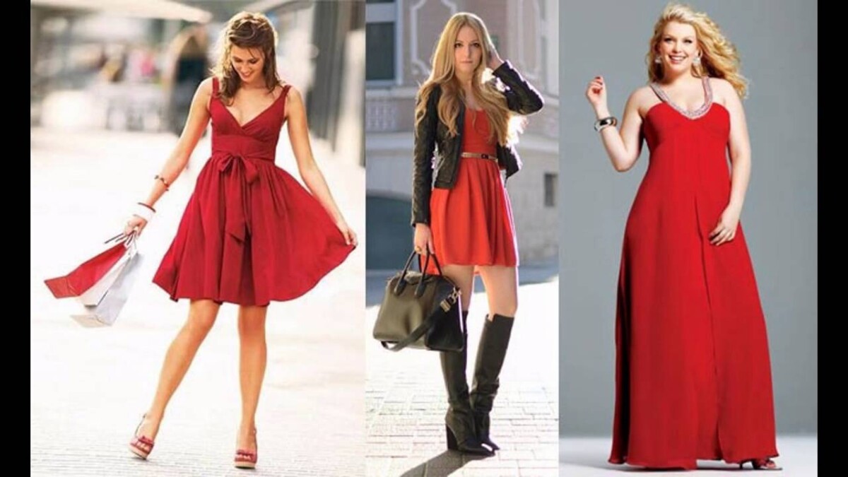 Cómo combinar un vestido rojo 