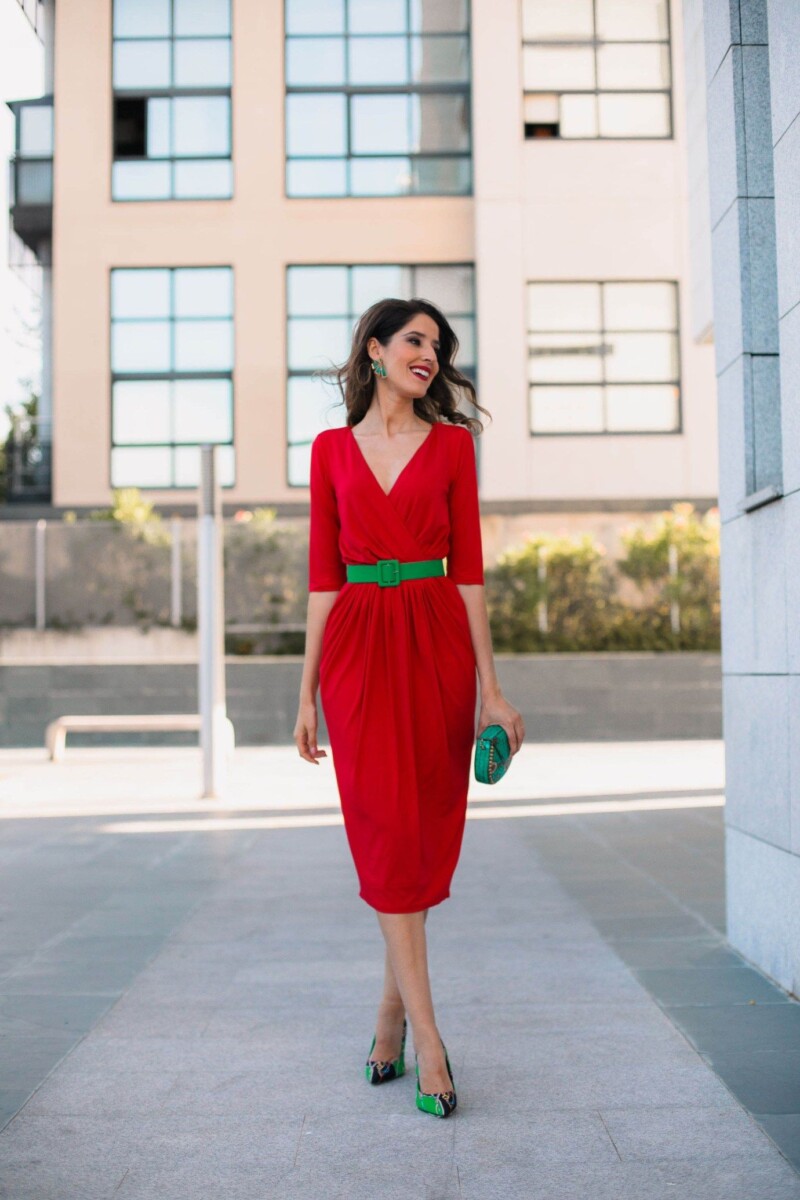 combinar vestido rojo - VeronicaChic.com